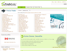 Tablet Screenshot of mytradefinder.ca